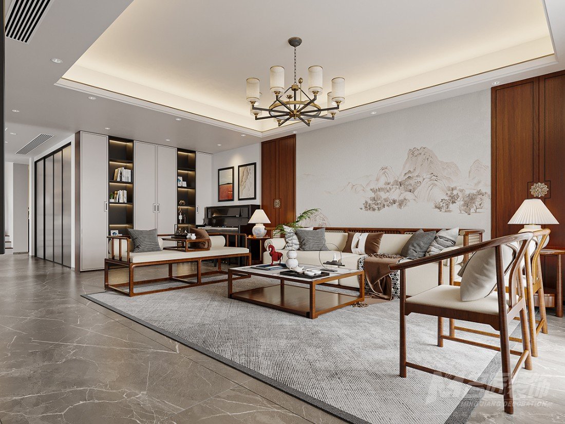  【豪逸御華庭】230㎡復(fù)式現(xiàn)代中式風(fēng)格